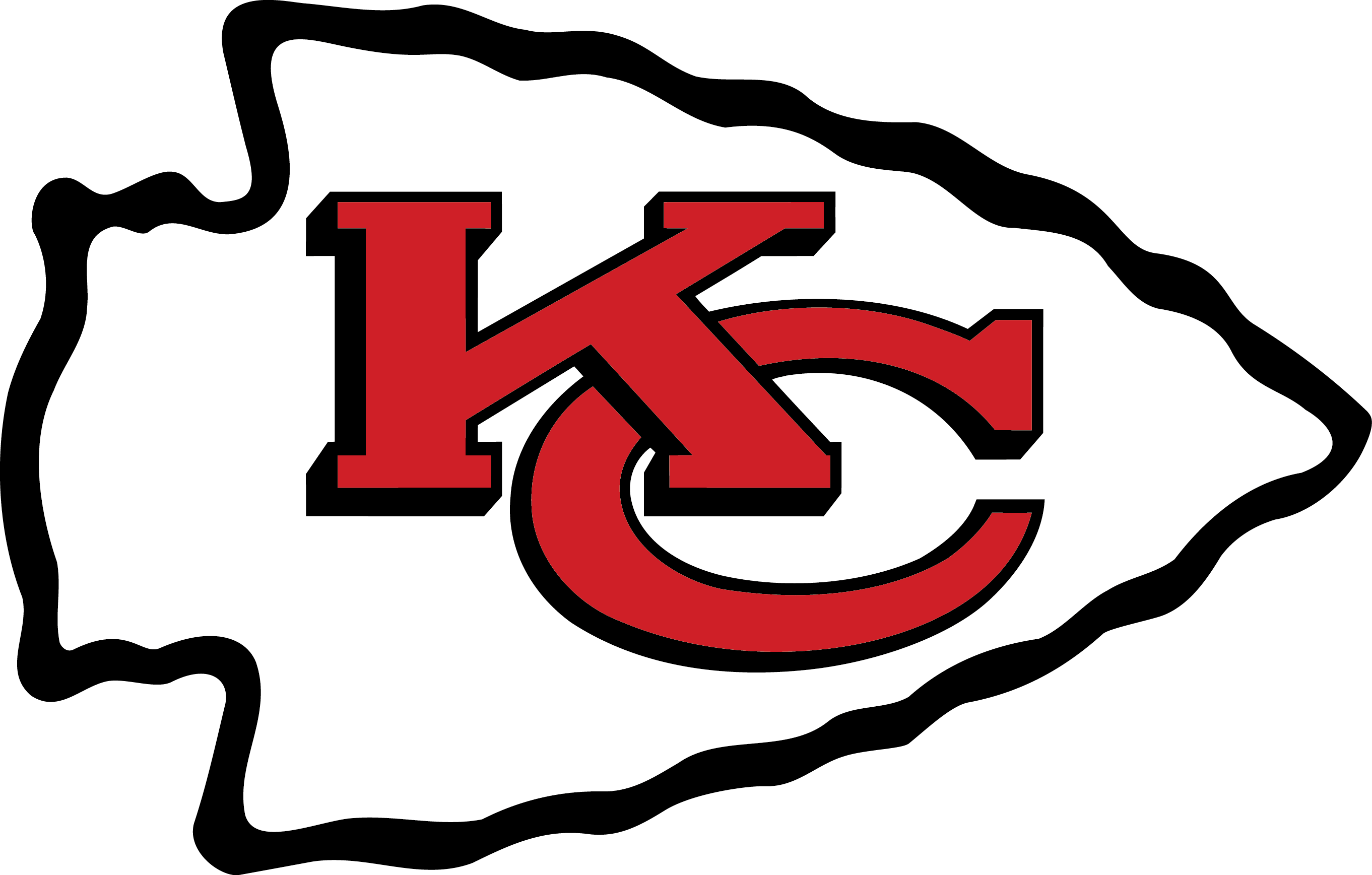 Kansas City Chiefs Logo Vector Eps Free - Kansas City Chiefs Logo (2723x1737), Png Download
