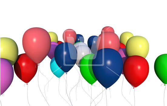 Colorful Balloons Png - Art (550x366), Png Download