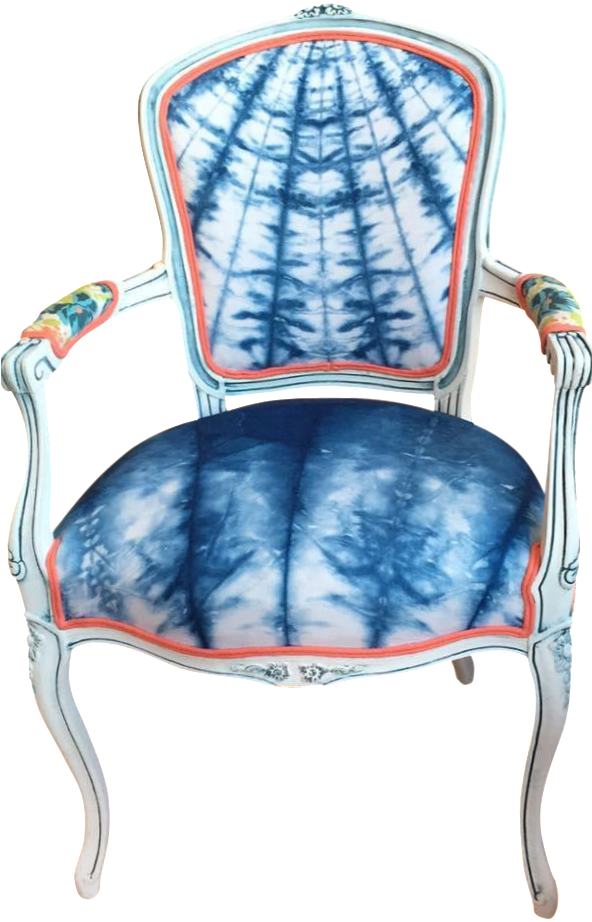 One Of A Kind, Vintage, French Style Armchair Featuring - Watercolor Painting (591x934), Png Download