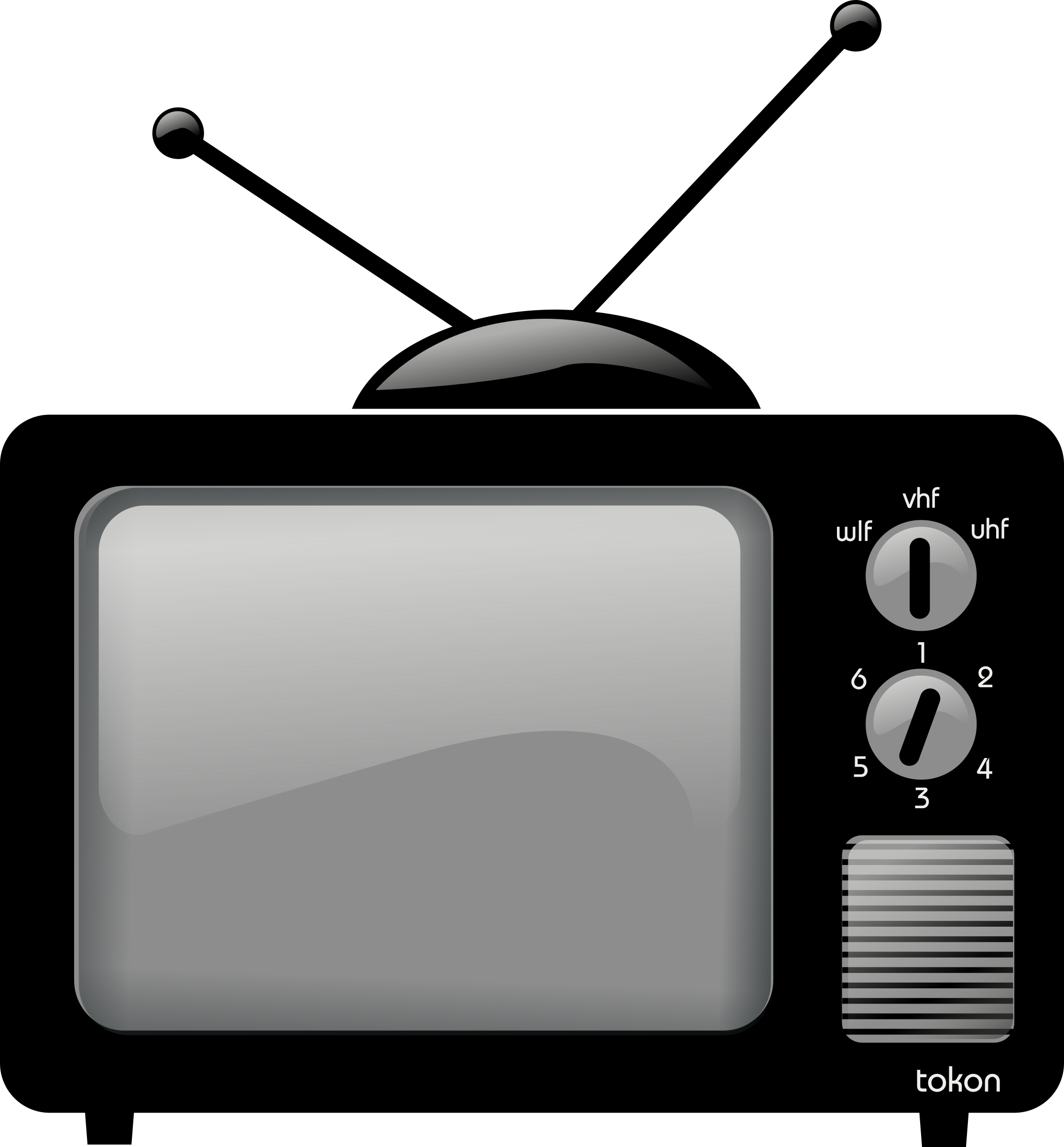 Clipart - Old Tv Clipart (2226x2400), Png Download
