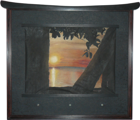 Watercolor Painting Of A Tropical Sunset In Fiji, Brilliant - Watercolor Painting (500x500), Png Download