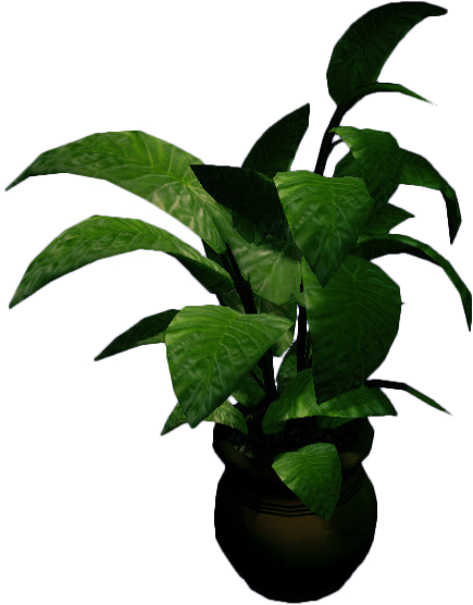Dead Rising Large Potted Plant - Big Plant Pot Png (435x556), Png Download