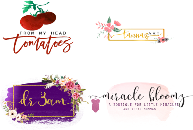 Design Typography Watercolor Logo - Watercolor Painting (680x510), Png Download