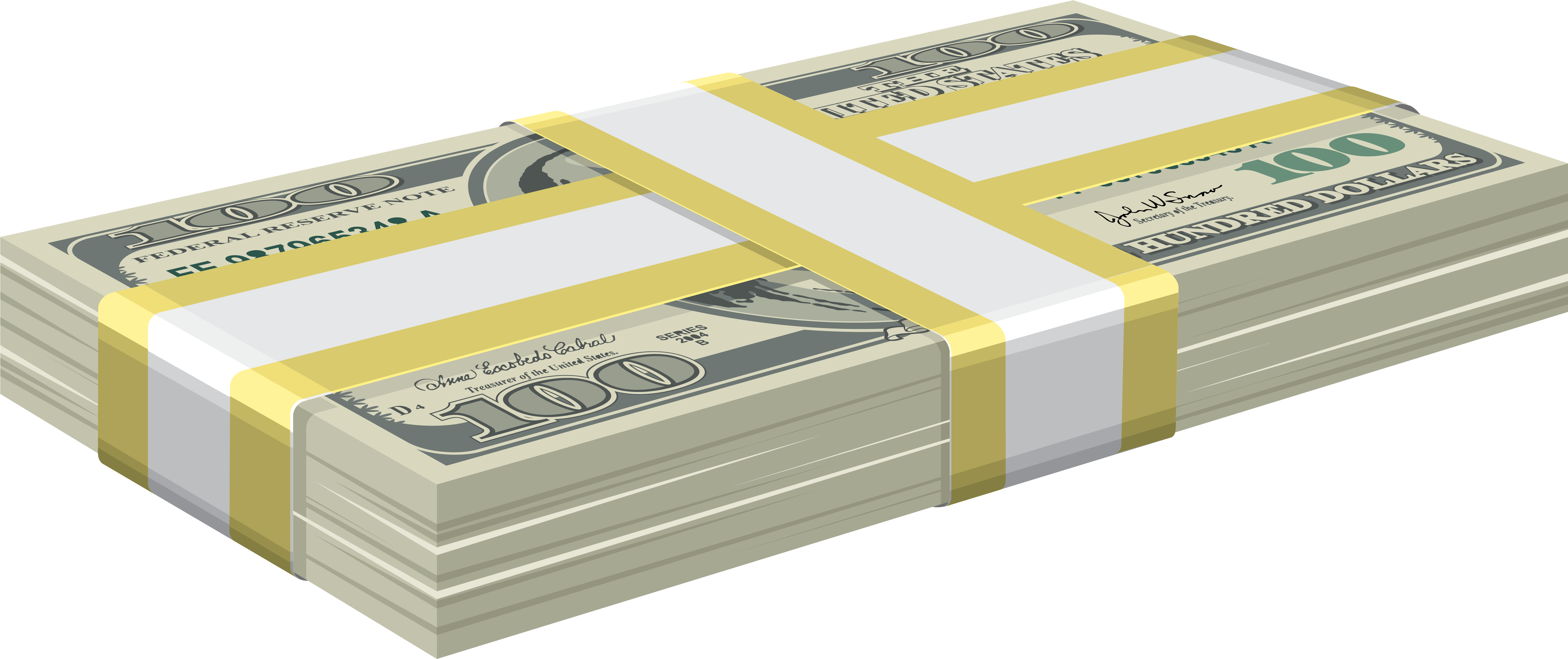 Dollars Bundle Png Clipart - Bundles Of Dollars Png (6057x2649), Png Download