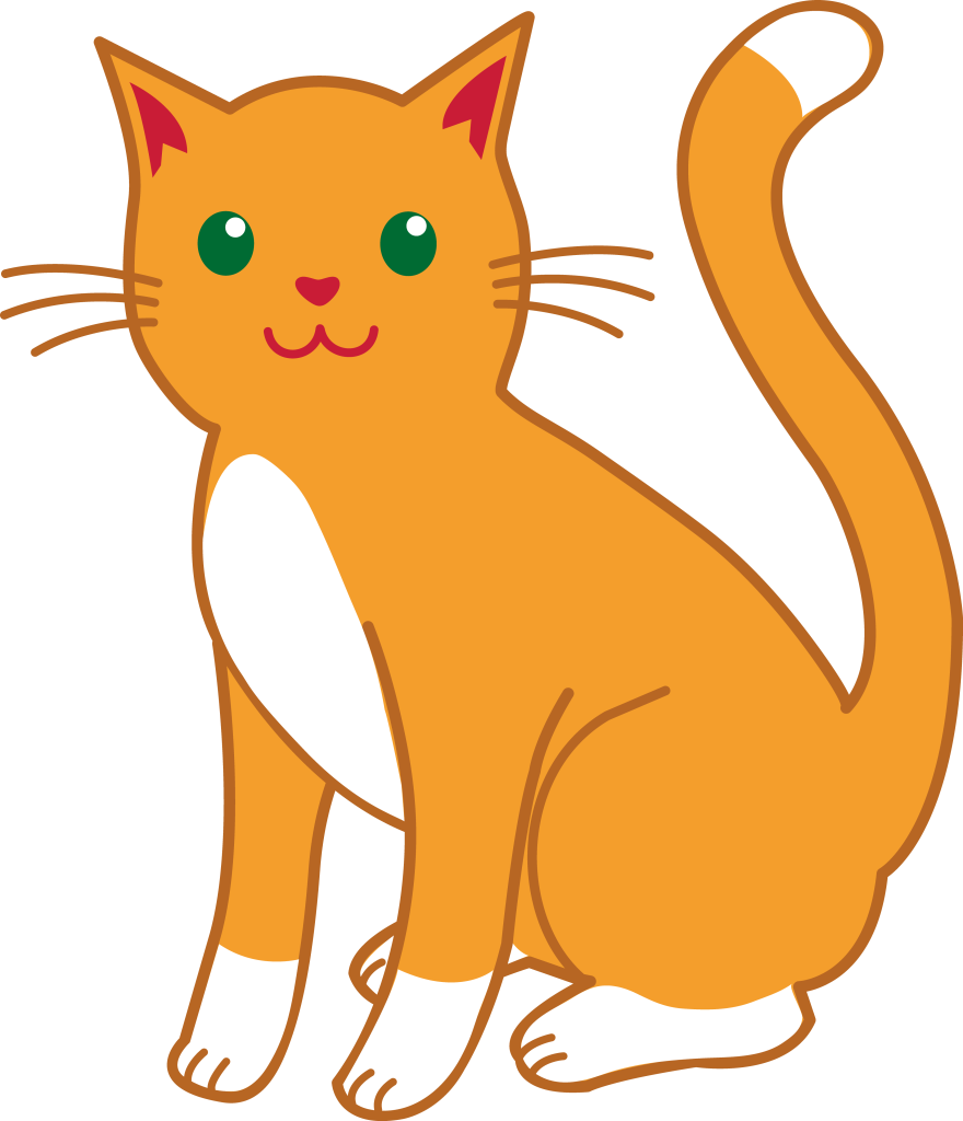 Orange Color The Cat - Cat Clipart Transparent Background (412x479), Png Download