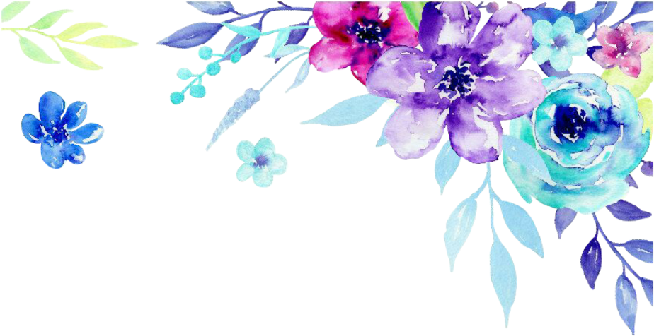 Ftestickers Flowers Floral Watercolor Corner Edging - Watercolor Clip Art Flowers (1024x1024), Png Download