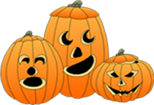 Pumpkin - Halloween Jack O Lanterns Clip Art (540x394), Png Download