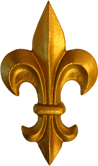 Fleur De Lis Paperweight - Brass (600x600), Png Download