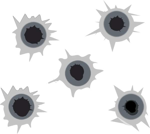 Bullet Hole Png Transparent Images Clipart Icons Pngriver - Shot Of Gun Png (600x535), Png Download