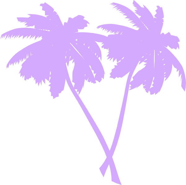 Colorful Clipart Palm Tree - White Palm Tree Clipart (600x595), Png Download