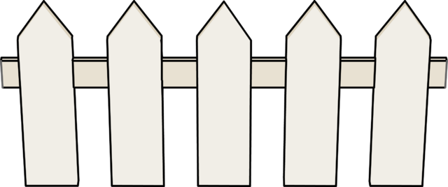 File - Picket Fence - Png - Fence Png (640x268), Png Download