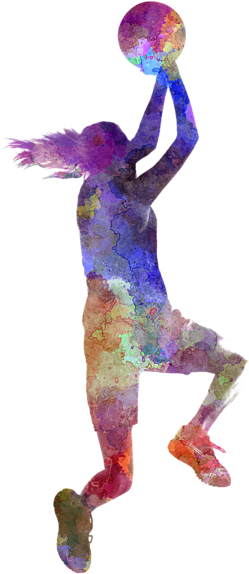 Bleed Area May Not Be Visible - Basketball Watercolor (560x700), Png Download
