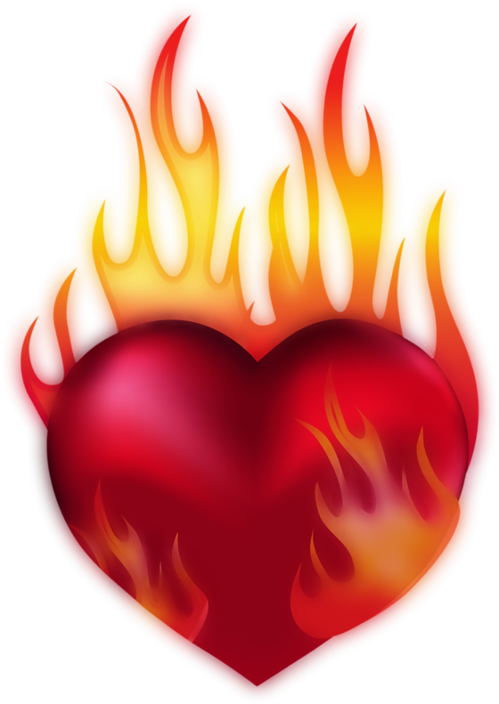 Coeur Tube Png I Pinterest Coeurtubepng - Burning Heart Png (569x800), Png Download