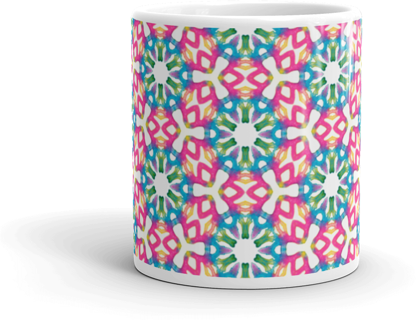 Hippy Watercolor Mug Made In The Usa By Leah Quinn - Mug (1000x1000), Png Download