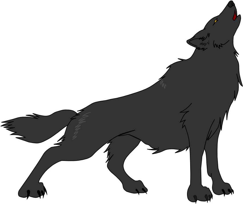 Howling Wolf Png Clip Freeuse Download - Wolf Design Transparent (1024x731), Png Download