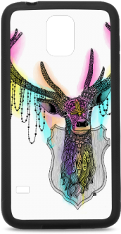 Watercolor Deer Head, Ornate Animal Drawing Rubber - Ornate Deer Tote Bag - 16" X 16" (500x500), Png Download