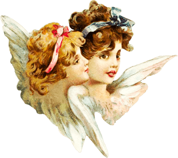 Victorian Smiling Angels - Victorian Angel Png (618x549), Png Download