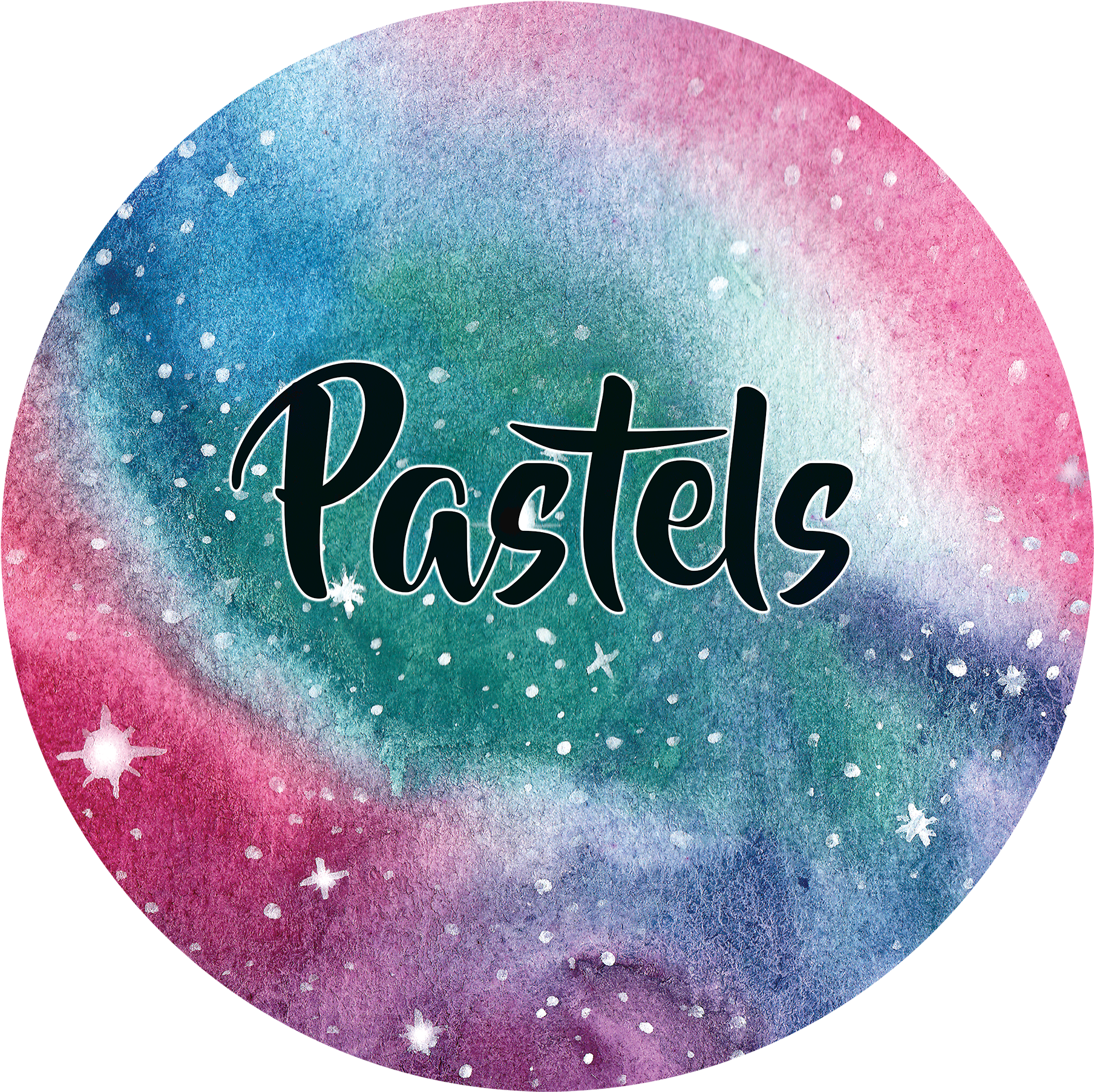 Circular Watercolour Galaxies And Nebulae Example Image - Watercolor Painting (1843x1843), Png Download