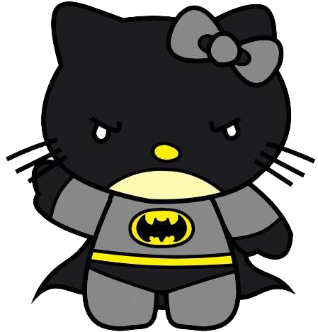 Hello Kitty Batman (449x477), Png Download