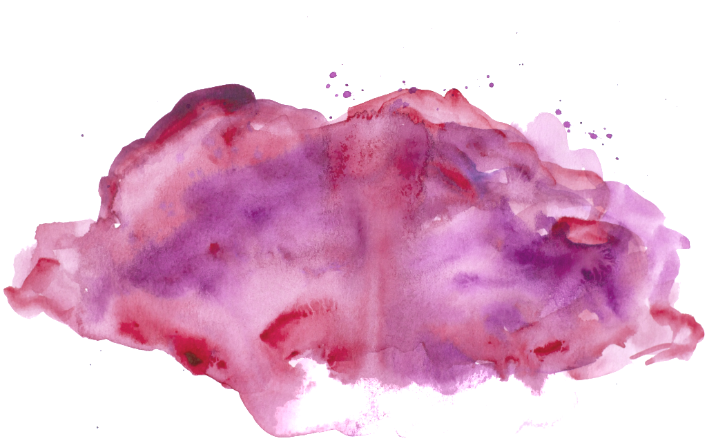 Watercolor Ink - Rosa Und Lila Watercolor Modern Visitenkarte (1024x642), Png Download