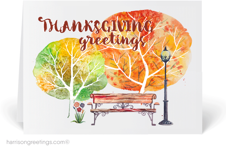 Watercolor Thanksgiving Greeting Cards - Nyse:s (946x704), Png Download