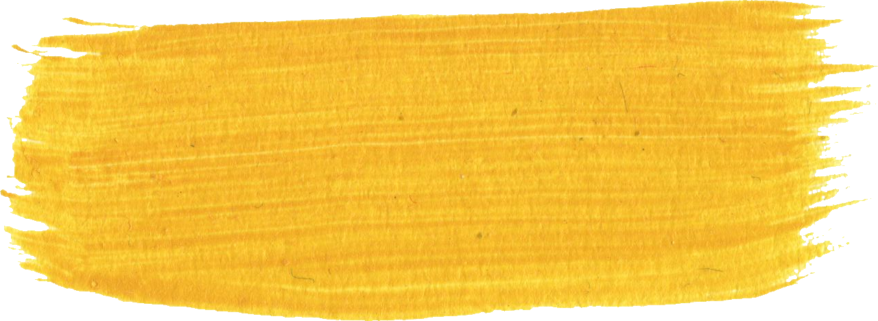 11 Yellow Paint Brush Strokes (1280x468), Png Download