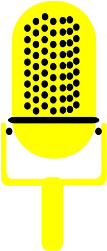 Music Vector Microphone - Yellow Microphone Clipart (600x600), Png Download