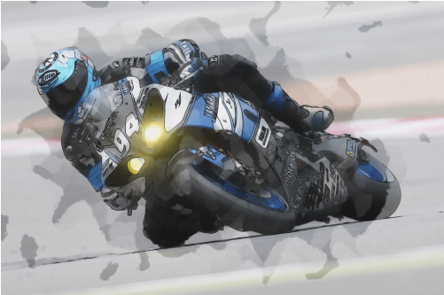 Motorcycle Watercolor - Oppo A37 (500x500), Png Download