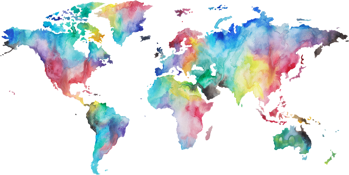 Of Regular People Who Are Changing Their Lives Through - World Map Sticker Small (1128x571), Png Download