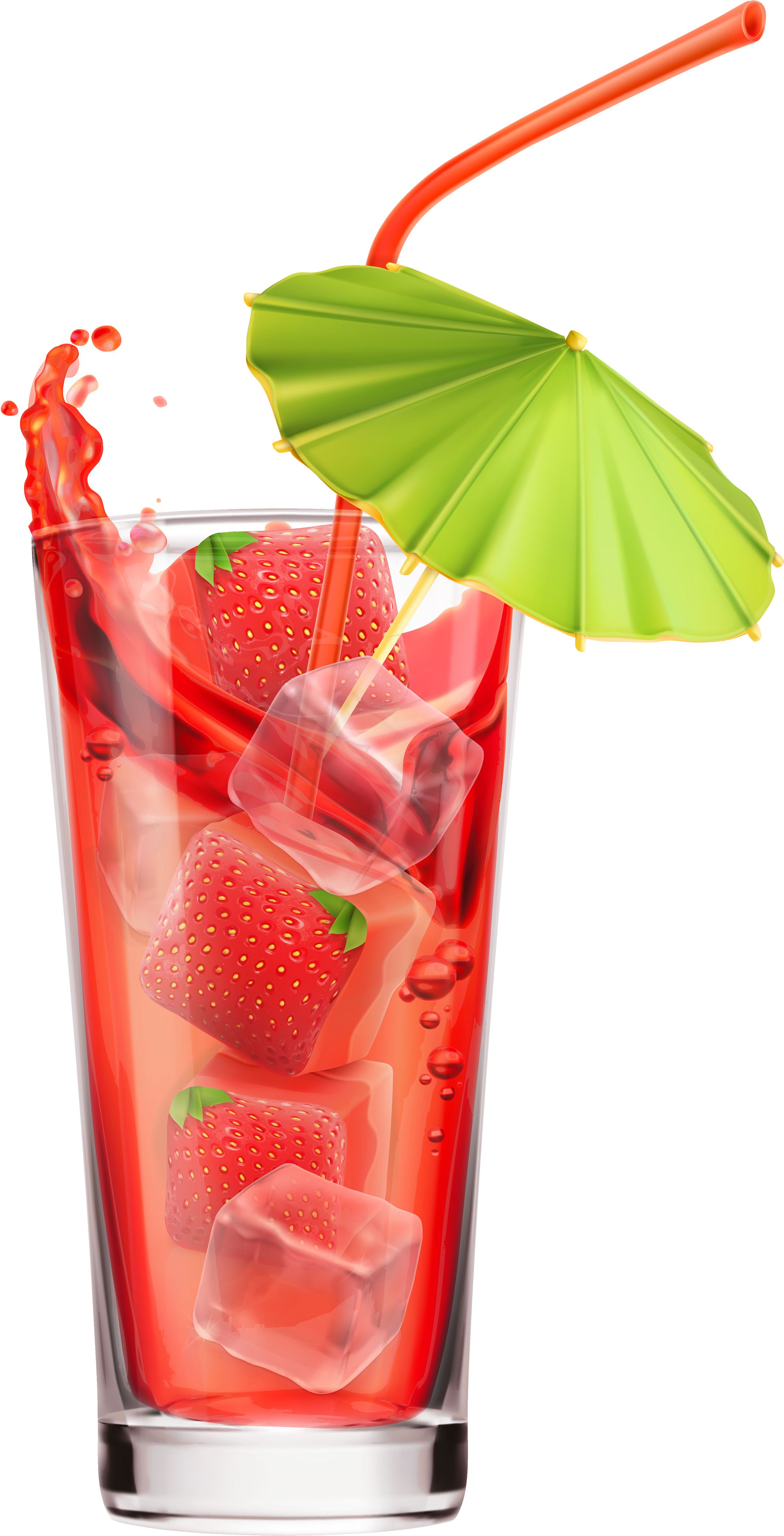 Strawberry Cocktails, Strawberry Juice, High Quality - Cocktail Png (2356x4500), Png Download