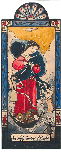 Mary Untier Of Knots (480x600), Png Download