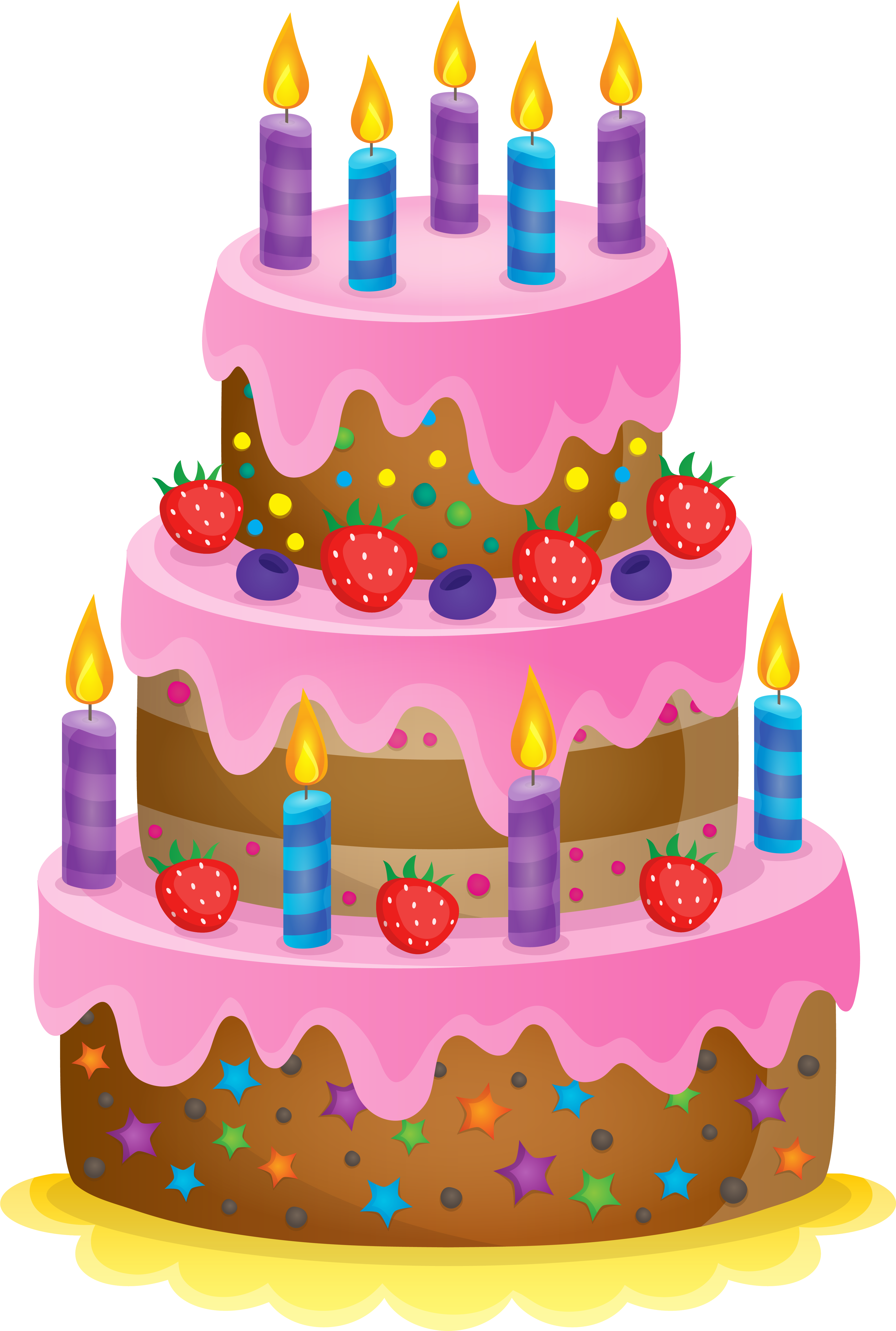 Birthday Cake Clipart At Getdrawings (4307x6298), Png Download