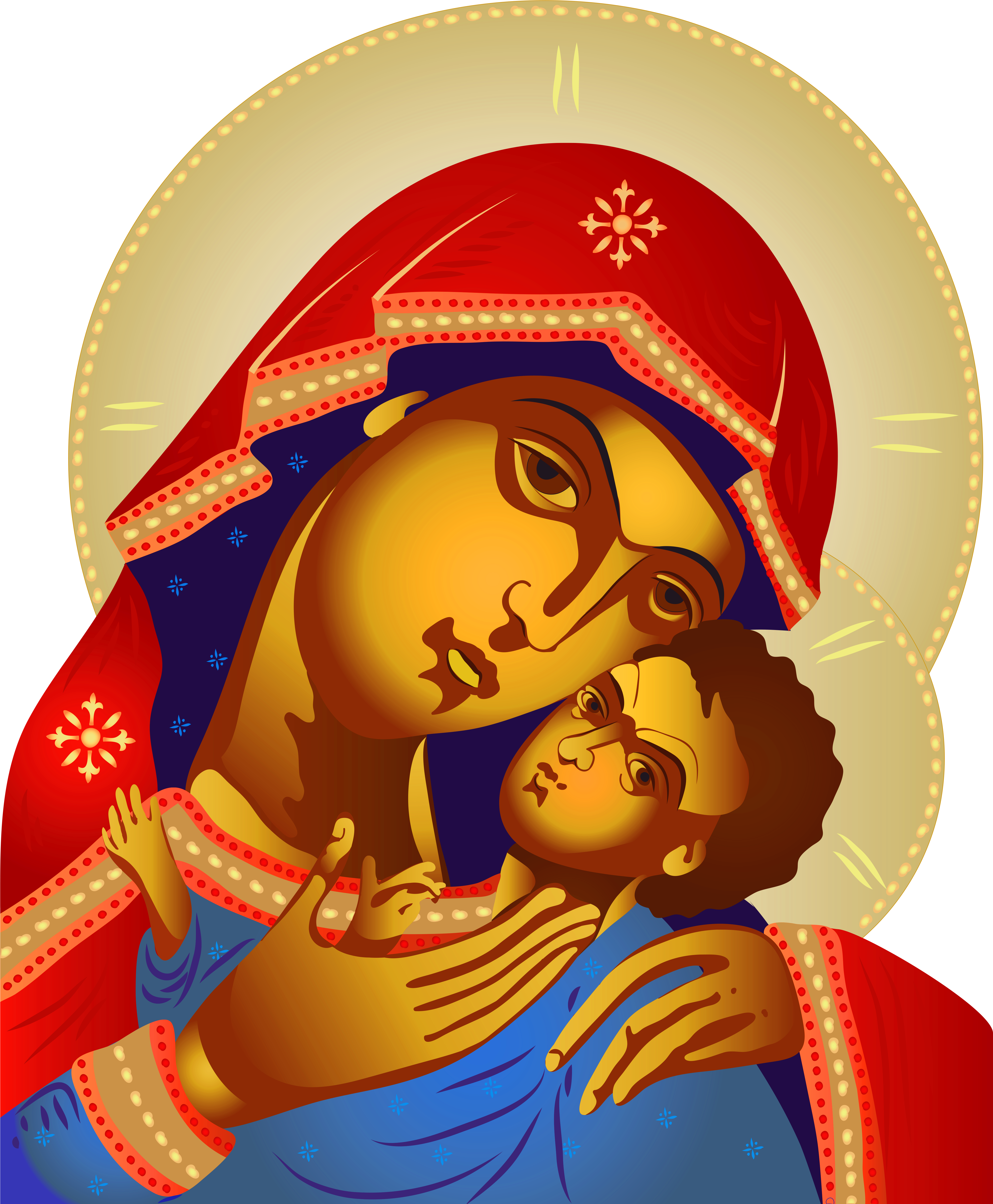 Virgin Mary And Baby Jesus Png Clip Art - Virgin Mary Clipart (4896x6000), Png Download