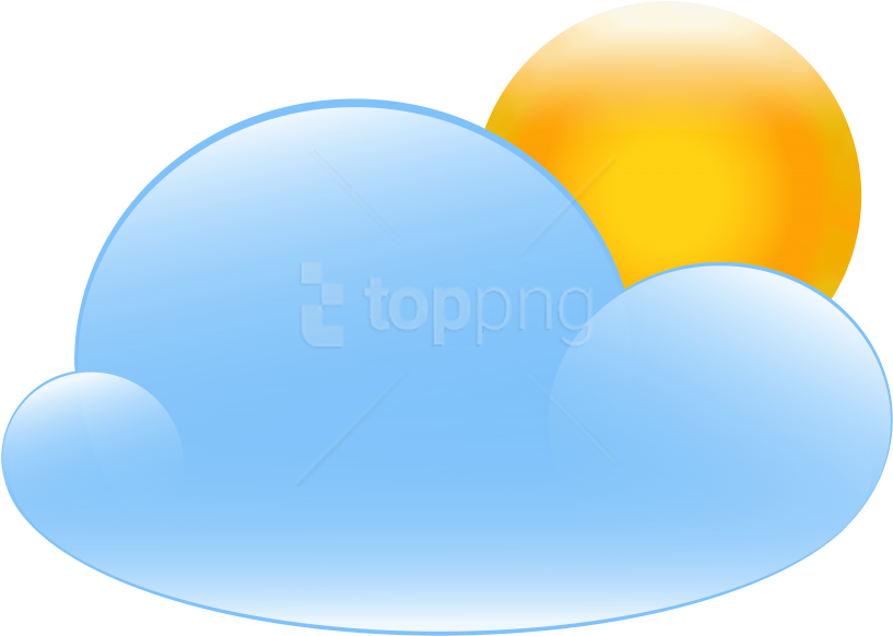 Download Partly Cloudy With Sun Weather Icon Png Clip Art - Partly ...