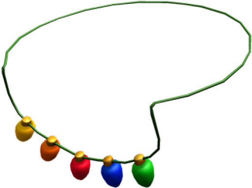 Christmas Lights Necklace - Christmas Light Necklace Transparent (420x420), Png Download