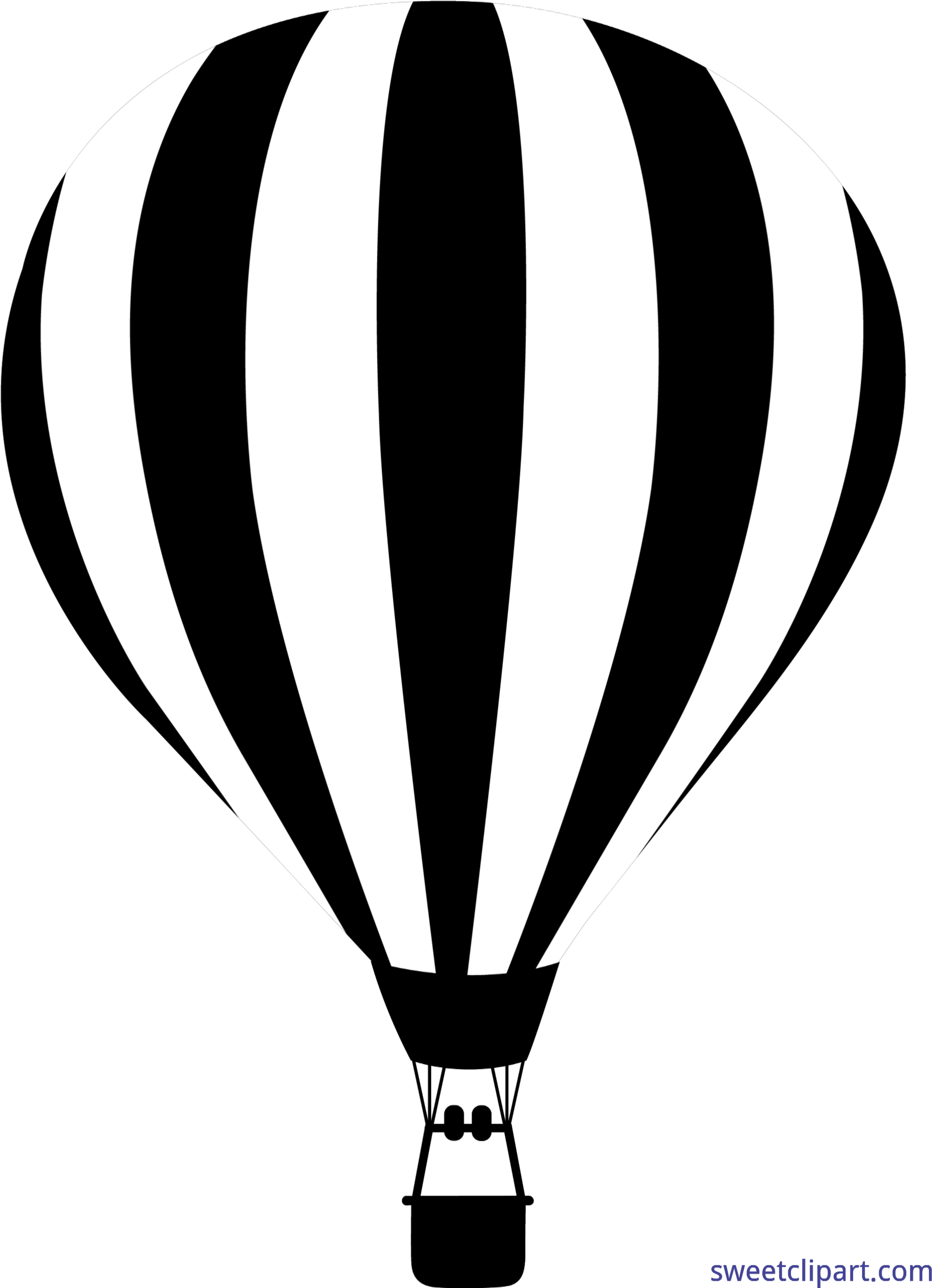 Hot Air Balloon Clipart Scene - Hot Air Balloon Clip Art (4114x5559), Png Download