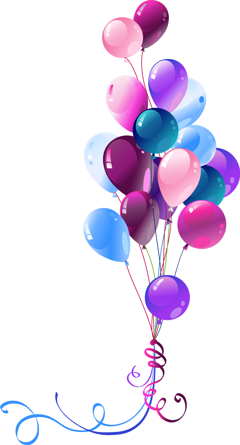 Birthday Card With Balloons Transparent Png Clip Art - vrogue.co