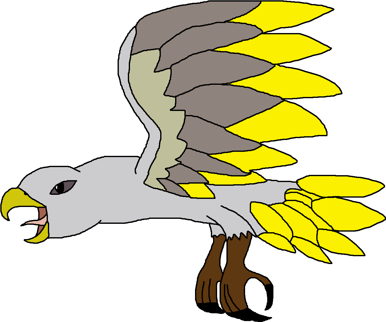 Haast's Eagle (1281x1073), Png Download