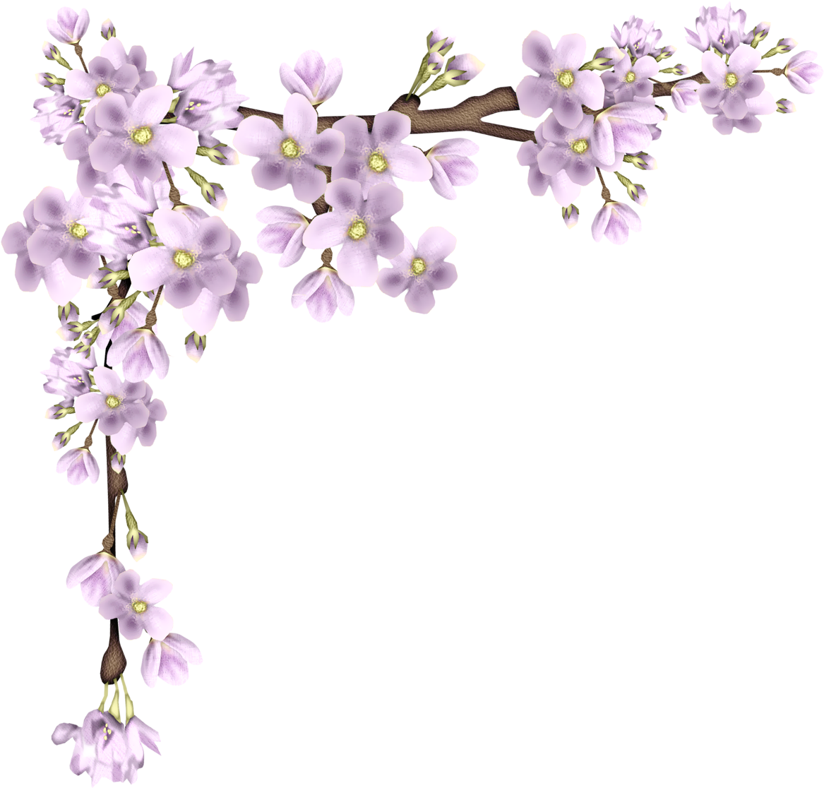 Watercolor Olive Branch Clipart, Wedding Clipart, Logo - Purple Flower Border Png (1214x1170), Png Download