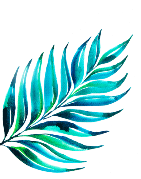 Watercolor Tropical Leave By Heartmade - Watercolor Painting (460x582), Png Download