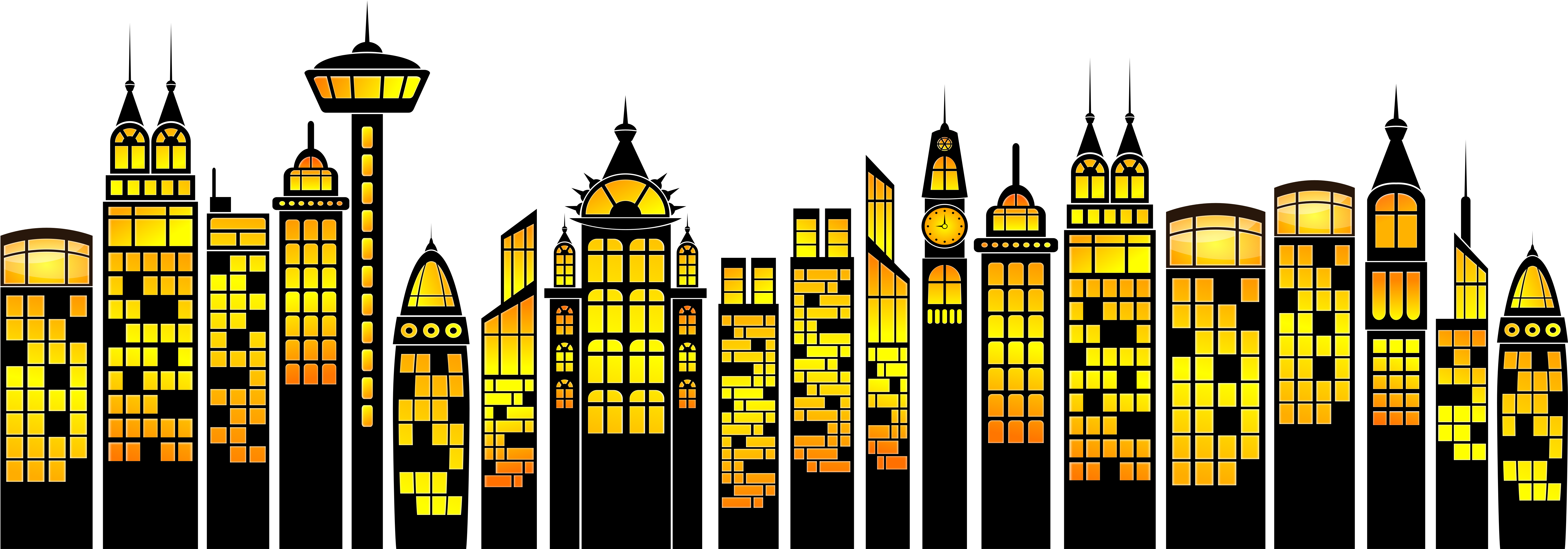 Buildings Clip Art Png (6667x2400), Png Download