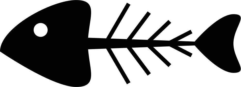 Download Hd Fish Bone Silhouette Fish Bone Icon Png Transparent Png Image Nicepng Com