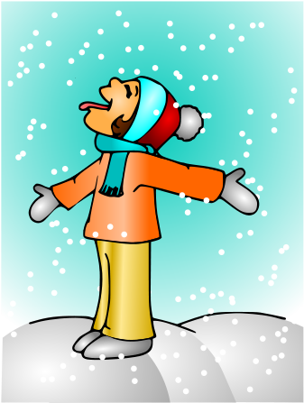 Girl In Snow Clipart Png (424x600), Png Download