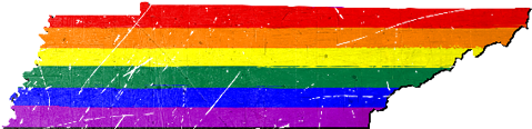Tennessee Silhouette Lgbt Pride Flag - Tennessee (500x500), Png Download