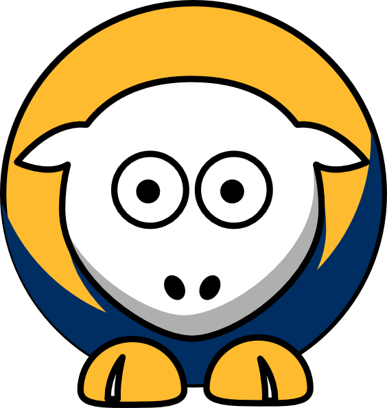 Sheep Nashville Predators Team Colors Clip Art - Yellow Sheep Clipart (564x594), Png Download