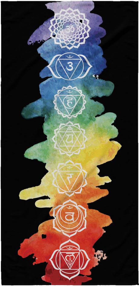 Chakra Watercolor Beach Towel - Watercolor, Florida (1024x1024), Png Download
