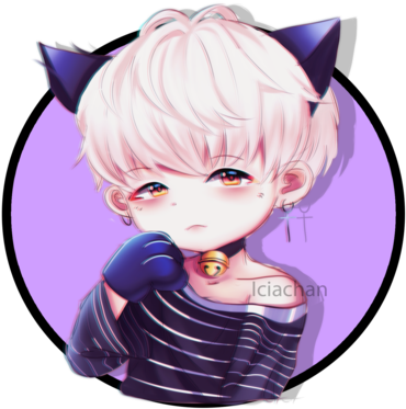 Bts Suga Neko - Anime Yoongi (400x400), Png Download