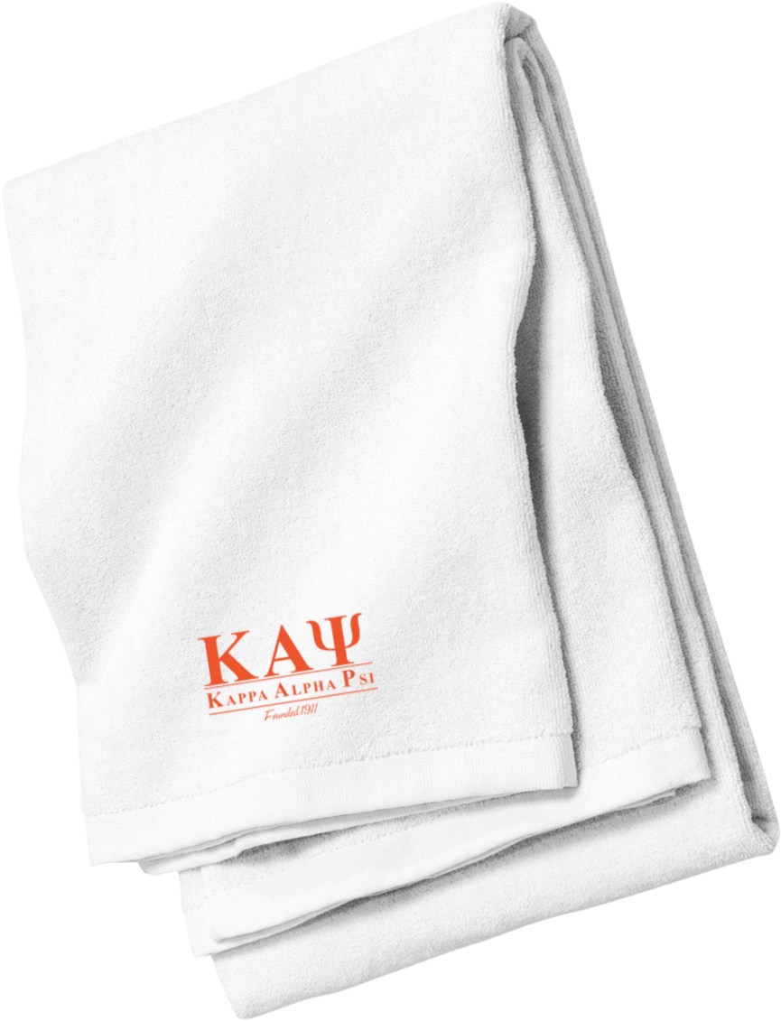 Kappa Alpha Psi Beach Towel - Port Authority Pt42 Beach Towel, White - One Size (1155x1155), Png Download