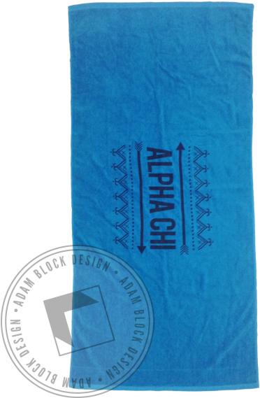 Alpha Chi Omega Arrow Beach Towel - Paper (464x585), Png Download