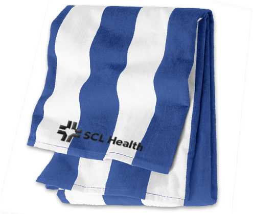 Port & Co Pt43 Cabana Stripe Beach Towel, Turquoise (500x500), Png Download